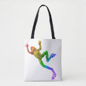 SlipperyJoe's Pride Frog-Figur Lebhaft farbig Tasche (Vorderseite)