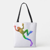 SlipperyJoe's Pride Frog-Figur Lebhaft farbig Tasche (Rückseite)