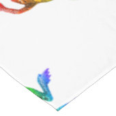 SlipperyJoe's Pride Frog-Figur Lebhaft farbig Tischdecke (Schrägansicht)