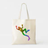 SlipperyJoe's Pride Frog-Figur Lebhaft farbig Tragetasche (Rückseite)