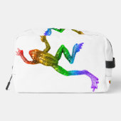 SlipperyJoe's Pride Frog-Figur Lebhaft farbig Waschbeutel (Rückseite)