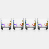 SlipperyJoe's Pride Frog-Figur Lebhaft farbig Whiskyglas (Links)