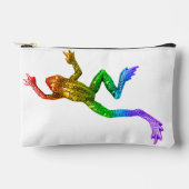 SlipperyJoe's Pride Frog-Figur Lebhaft farbig Zubehörtasche (Vorderseite)