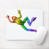 SlipperyJoe's Pride Frog-Tier krabbeln Regenbogen Mousepad (Mit Mouse)
