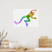 SlipperyJoe's Pride Frog-Tier krabbeln Regenbogen Poster (Küche)