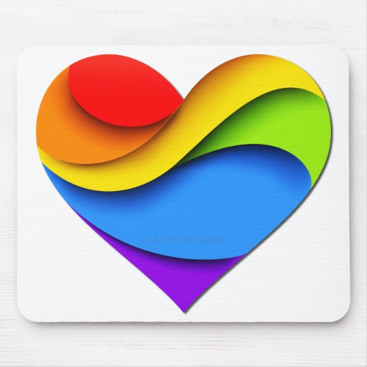 SlipperyJoe's Pride Heart Curves Mousepad (Vorne)