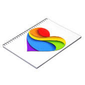 SlipperyJoe's Pride Heart Curves Notizblock (Linke Seite)