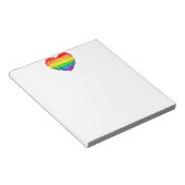 SlipperyJoe's Pride Heart Scribbles Herzform Notizblock (angewinkelt)