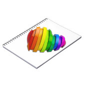 SlipperyJoe's Pride Herz Slices geformt Hochglanz- Notizblock (Linke Seite)