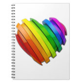 SlipperyJoe's Pride Herz Slices geformt Hochglanz- Notizblock (Vorderseite)
