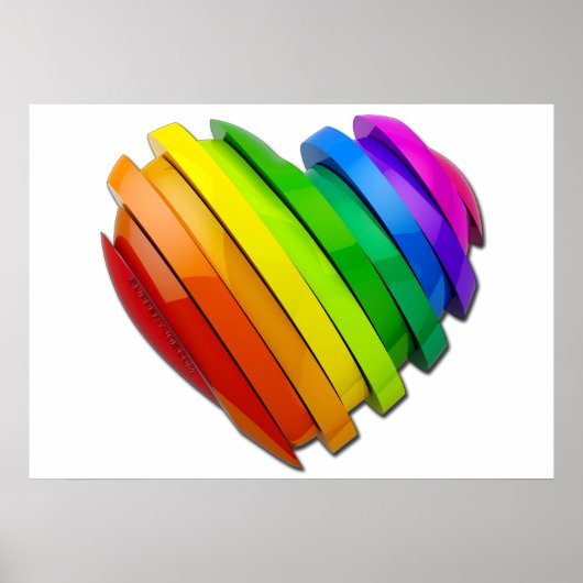 SlipperyJoe's Pride Herz Slices geformt Hochglanz- Poster (Vorne)