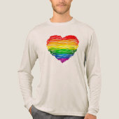 SlipperyJoe's pride scribbled heart shape drawing  Tri-Blend Shirt (Vorderseite)