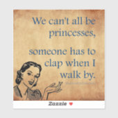 SlipperyJoe's Princess-Klaps, der lustige 50er-Vin Aufkleber (Blatt)