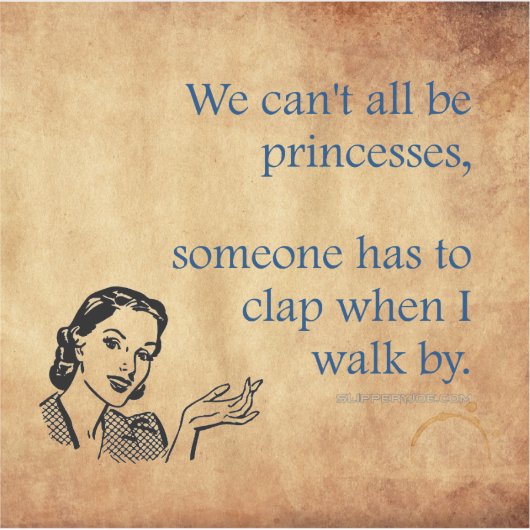 SlipperyJoe's Princess-Klaps, der lustige 50er-Vin Aufkleber (Vorderseite)