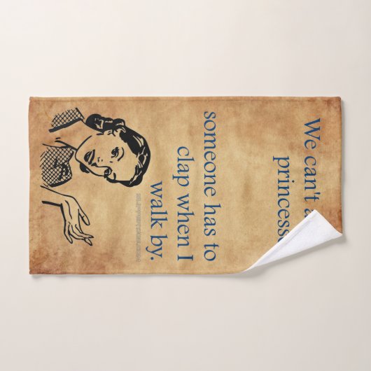 SlipperyJoe's Princess-Klaps, der lustige 50er-Vin Badhandtuch Set (Handtuch)