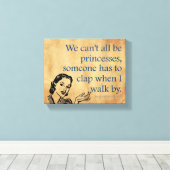 SlipperyJoe's Princess-Klaps, der lustige 50er-Vin Leinwanddruck (Insitu (Holzboden))