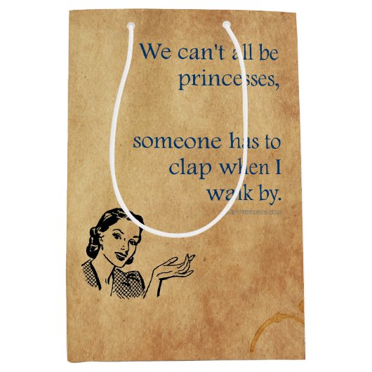 SlipperyJoe's Princess-Klaps, der lustige 50er-Vin Mittlere Geschenktüte (Vorderseite)