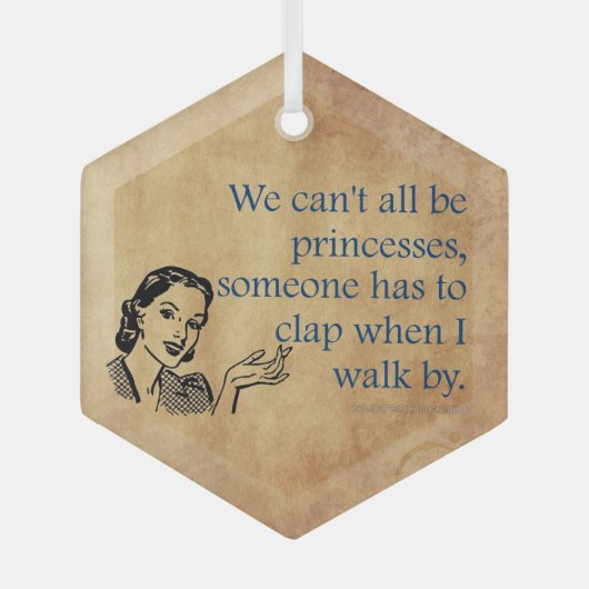 SlipperyJoe's Princess-Klaps, der lustige 50er-Vin Ornament Aus Glas (Vorderseite)