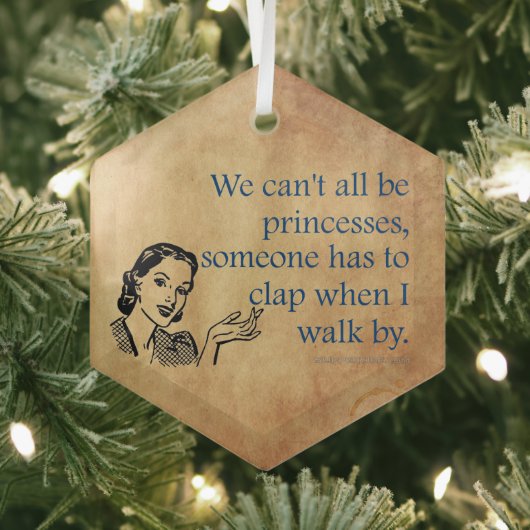 SlipperyJoe's Princess-Klaps, der lustige 50er-Vin Ornament Aus Glas (Insitu)