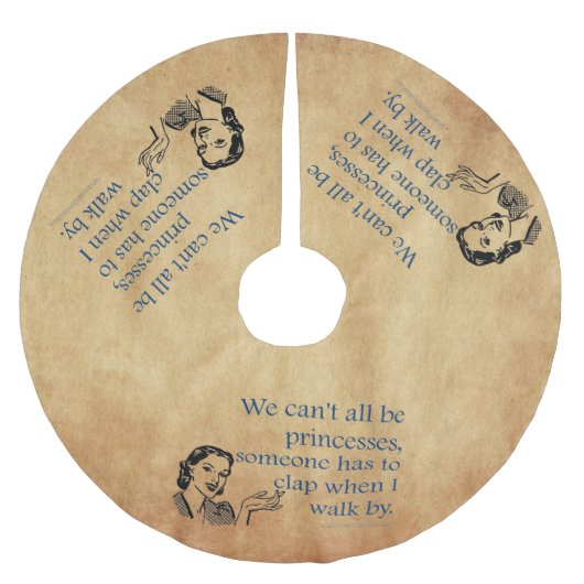 SlipperyJoe's Princess-Klaps, der lustige 50er-Vin Polyester Weihnachtsbaumdecke (Vorderseite)