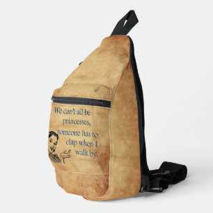 SlipperyJoe's Prinzessinnen klatschen Vintage-Plak Crossbody Bag