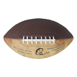 SlipperyJoe's Prinzessinnen klatschen Vintage-Plak Football