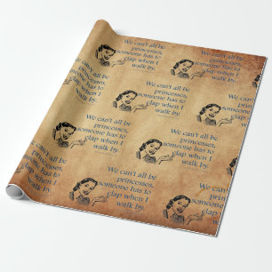 SlipperyJoe's Prinzessinnen klatschen Vintage-Plak Geschenkpapier