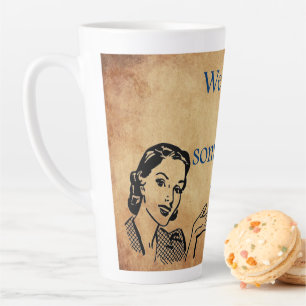 SlipperyJoe's Prinzessinnen klatschen Vintage-Plak Milchtasse