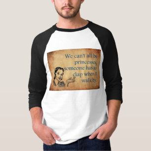 SlipperyJoe's Prinzessinnen klatschen Vintage-Plak T-Shirt