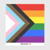 SlipperyJoe's Progress Pride Flag Gay-Geschenke LG Aufkleber (Blatt)