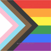 SlipperyJoe's Progress Pride Flag Gay-Geschenke LG Aufkleber (Vorderseite)