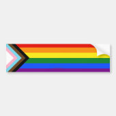 SlipperyJoe's Progress Pride Flag Gay-Geschenke LG Autoaufkleber (Vorne)