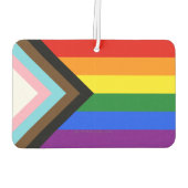 SlipperyJoe's Progress Pride Flag Gay-Geschenke LG Autolufterfrischer (Rückseite)