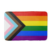 SlipperyJoe's Progress Pride Flag Gay-Geschenke LG Badematte (Vorderseite)