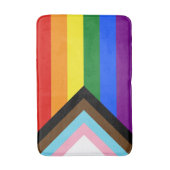 SlipperyJoe's Progress Pride Flag Gay-Geschenke LG Badematte (Vorderseite Vertikal)