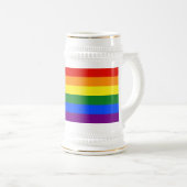 SlipperyJoe's Progress Pride Flag Gay-Geschenke LG Bierglas (VorderseiteRechts)