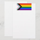 SlipperyJoe's Progress Pride Flag Gay-Geschenke LG Briefpapier (Vorne/Hinten)