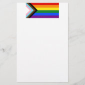 SlipperyJoe's Progress Pride Flag Gay-Geschenke LG Briefpapier (Vorderseite)