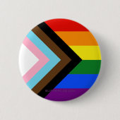 SlipperyJoe's Progress Pride Flag Gay-Geschenke LG Button (Vorderseite)