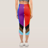 SlipperyJoe's Progress Pride Flag Gay-Geschenke LG Capri Leggings (Rückseite)