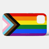 SlipperyJoe's Progress Pride Flag Gay-Geschenke LG Case-Mate iPhone Hülle (Rückseite (Horizontal))