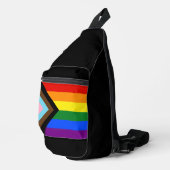 SlipperyJoe's Progress Pride Flag Gay-Geschenke LG Crossbody Bag (Rechte Ecke)