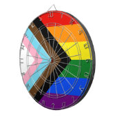 SlipperyJoe's Progress Pride Flag Gay-Geschenke LG Dartscheibe (Vorderseite rechts)