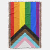 SlipperyJoe's Progress Pride Flag Gay-Geschenke LG Decke (Vorderseite Vertikal)