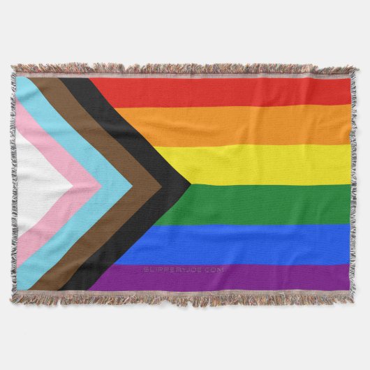 SlipperyJoe's Progress Pride Flag Gay-Geschenke LG Decke (Vorderseite)