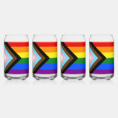 SlipperyJoe's Progress Pride Flag Gay-Geschenke LG Dosenglas (Hinten)