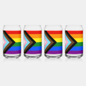 SlipperyJoe's Progress Pride Flag Gay-Geschenke LG Dosenglas (Vorderseite)