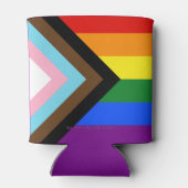 SlipperyJoe's Progress Pride Flag Gay-Geschenke LG Dosenkühler (Rückseite)