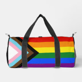 SlipperyJoe's Progress Pride Flag Gay-Geschenke LG Duffle Bag (Vorderseite)