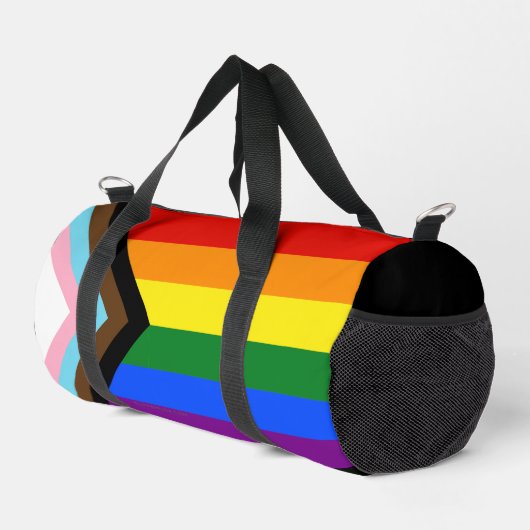 SlipperyJoe's Progress Pride Flag Gay-Geschenke LG Duffle Bag (Rechte Ecke)
